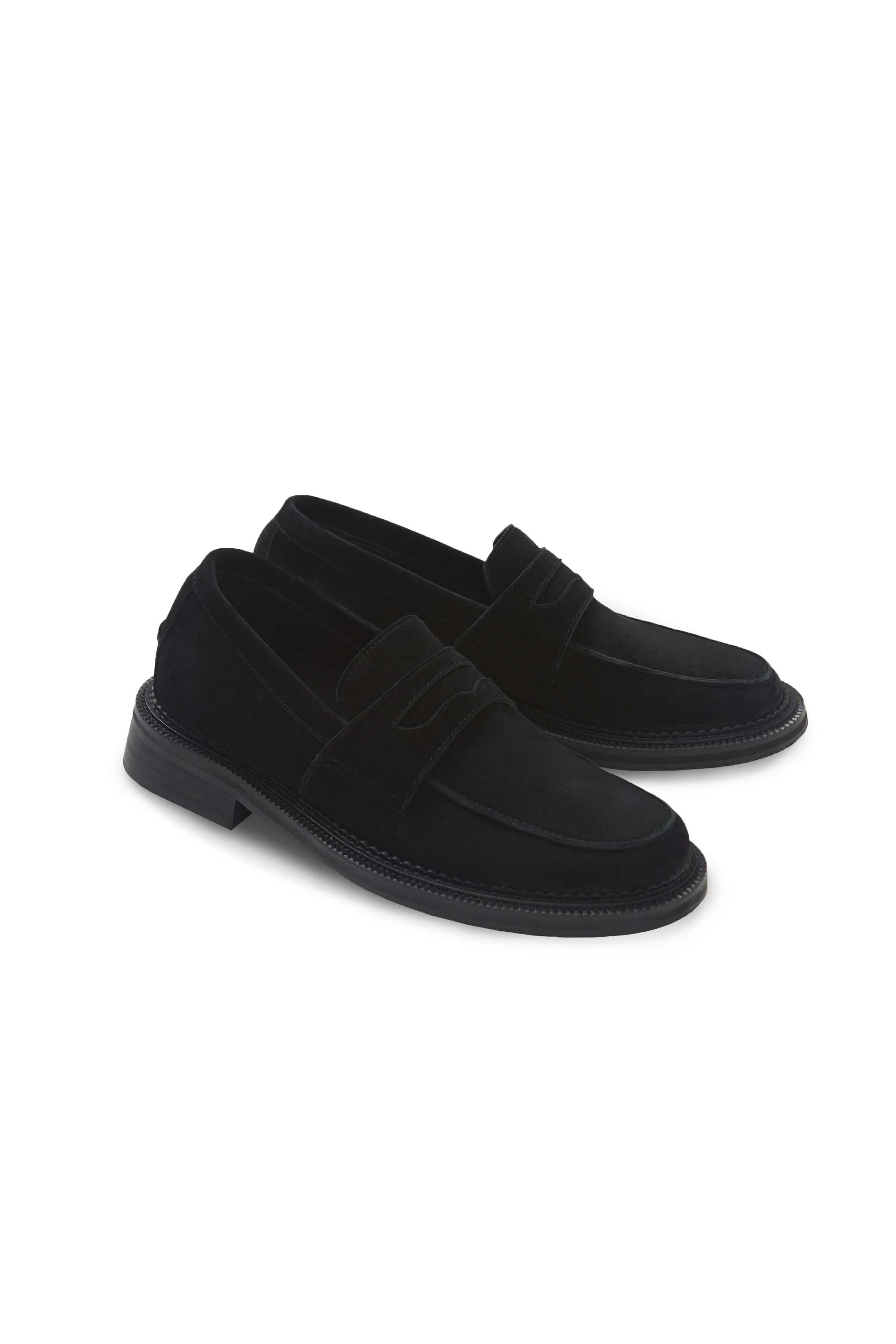 Suede Peny Loafers Black
