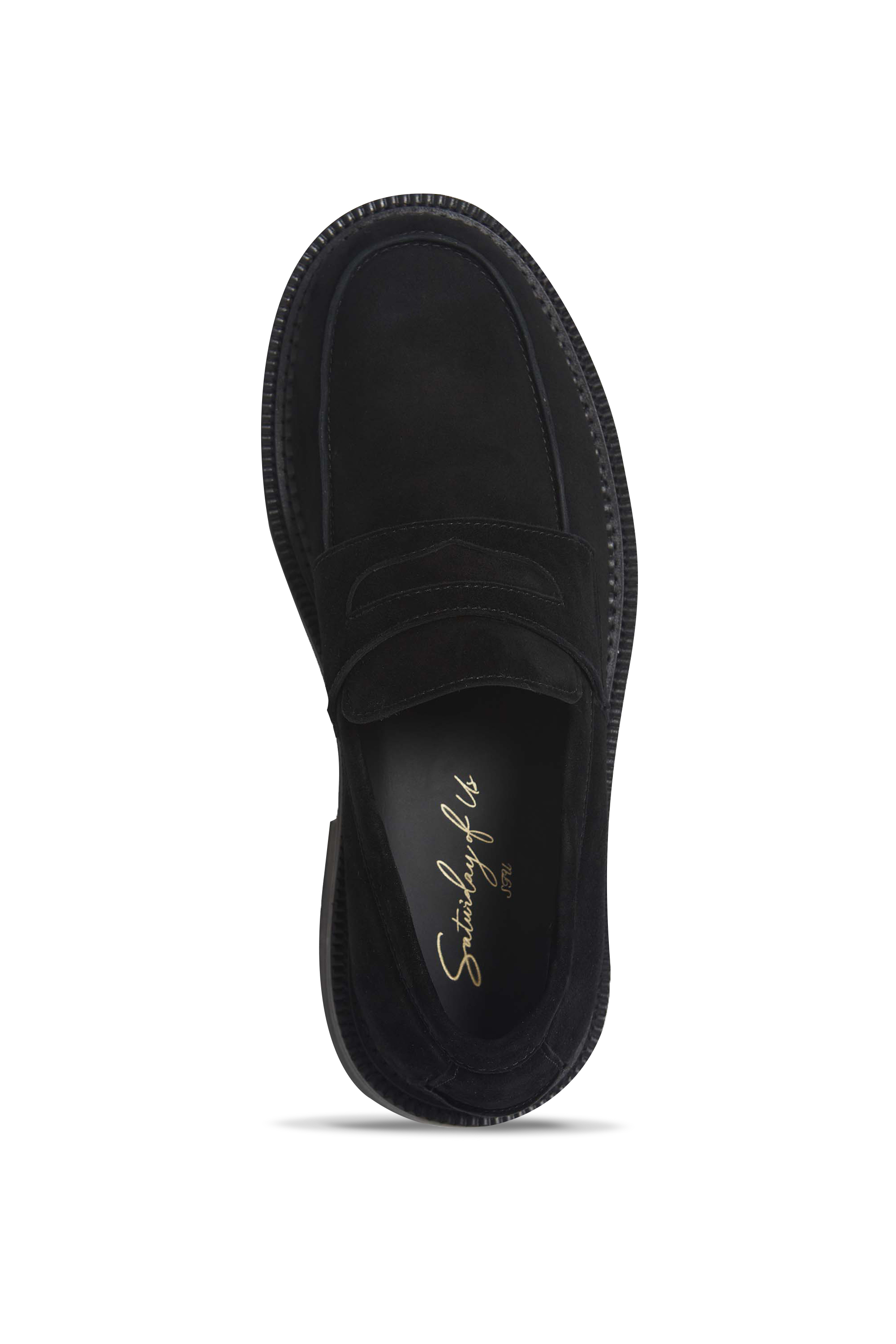Suede Penny Loafers  Black